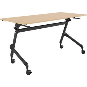 Schäfer Shop Select Klapptisch mit Rollen, Rechteck, Vierkantrohr, B 1400 x T 600 x H 720 mm, Ahorn/schwarz Schäfer Shop Select Klapptisch mit Rollen, Rechteck, Vierkantrohr, B 1400 x T 600 x H 720 mm, Ahorn/schwarz