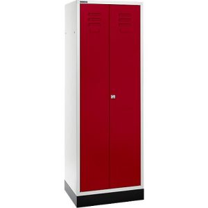 Schäfer Shop Select Kleiderspind, 2 Türen, mit Zylinderschloss, lichtgrau/rubinrot Schäfer Shop Select Kleiderspind, 2 Türen, mit Zylinderschloss, lichtgrau/rubinrot