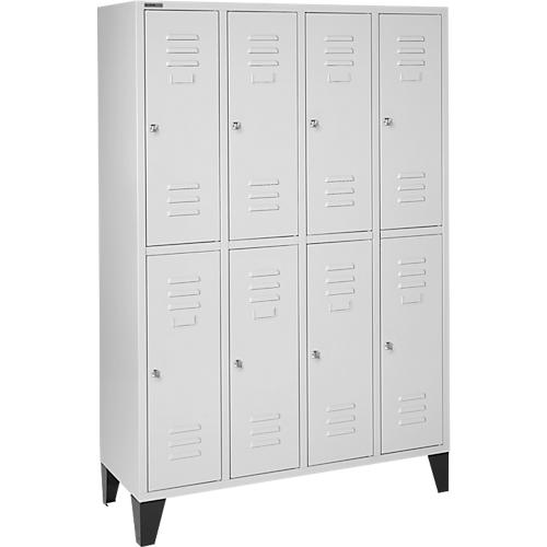 Schäfer Shop Select Kleiderspind, 4x2 Abt., m. Füßen, Zylinderschloss, Tür lichtgrau