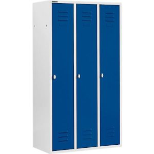 Schäfer Shop Select Kleiderspind mit 3 Abteilen, Drehriegelverschluss, lichtgrau/enzianblau Schäfer Shop Select Kleiderspind mit 3 Abteilen, Drehriegelverschluss, lichtgrau/enzianblau