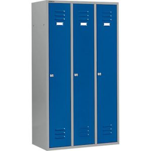 Schäfer Shop Select Kleiderspind mit 3 Abteilen, Zylinderschloss, hellsilber/enzianblau Schäfer Shop Select Kleiderspind mit 3 Abteilen, Zylinderschloss, hellsilber/enzianblau