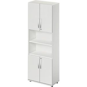 Schäfer Shop Select Kombischrank LOGIN, oben und unten 2 Ordnerhöhen mit Tür, Mitte Regal, B 800 x T 420 x H 2240 mm, lichtgrau/lichtgrau Schäfer Shop Select Kombischrank LOGIN, oben und unten 2 Ordnerhöhen mit Tür, Mitte Regal, B 800 x T 420 x H 2240 mm, lichtgrau/lichtgrau