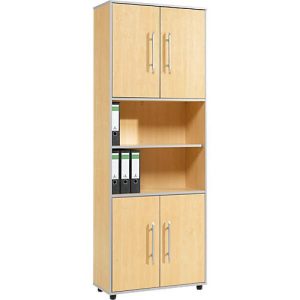 Schäfer Shop Select Kombischrank Moxxo IQ, Holz, 4 Flügeltüren, 2 offene Fächer, 6 OH, B 801 x T 362 x H 2166 mm, Ahorn-Dekor Schäfer Shop Select Kombischrank Moxxo IQ, Holz, 4 Flügeltüren, 2 offene Fächer, 6 OH, B 801 x T 362 x H 2166 mm, Ahorn-Dekor