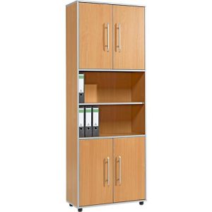 Schäfer Shop Select Kombischrank Moxxo IQ, Holz, 4 Flügeltüren, 2 offene Fächer, 6 OH, B 801 x T 362 x H 2166 mm, Buche-Dekor Schäfer Shop Select Kombischrank Moxxo IQ, Holz, 4 Flügeltüren, 2 offene Fächer, 6 OH, B 801 x T 362 x H 2166 mm, Buche-Dekor