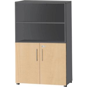 Schäfer Shop Select Kombischrank Start Off, 4 OH, abschließbar, B 800 x T 420 x H 1514 mm, Holz, graphit/ahorn Schäfer Shop Select Kombischrank Start Off, 4 OH, abschließbar, B 800 x T 420 x H 1514 mm, Holz, graphit/ahorn