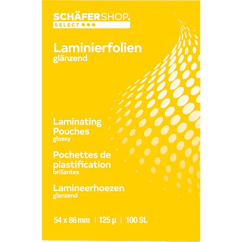 Schäfer Shop Select Laminierfolien, 54 x 86 mm für Kreditkarten, 125 mic, 100 Stück