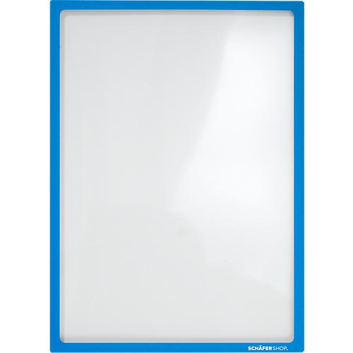 Schäfer Shop Select Magnetrahmen, für A4-Dokumente, UV-beständige PET-Folie, blau, 4 Stück