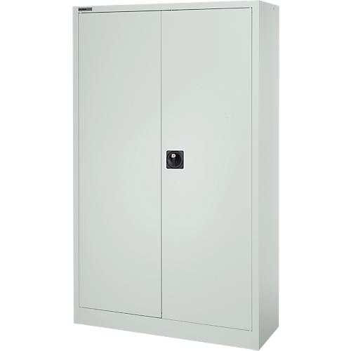 Schäfer Shop Select Materialschrank, abschließbar, 4 verzinkte Böden, 5 OH, B 1200 x T 400 x H 1935 mm, Stahl, lichtgrau/lichtgrau