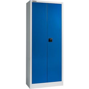 Schäfer Shop Select Materialschrank, abschließbar, 4 verzinkte Böden, 5 OH, B 800 x T 400 x H 1935 mm, Stahl, lichtgrau/enzianblau Schäfer Shop Select Materialschrank, abschließbar, 4 verzinkte Böden, 5 OH, B 800 x T 400 x H 1935 mm, Stahl, lichtgrau/enzianblau