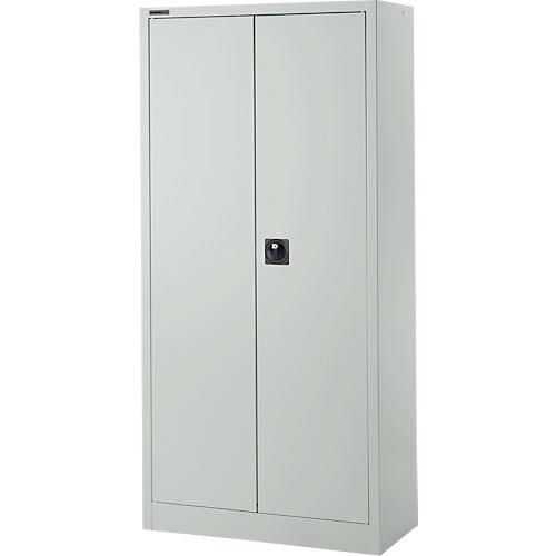 Schäfer Shop Select Materialschrank, abschließbar, 4 verzinkte Böden, 5 OH, B 950 x T 400 x H 1935 mm, Stahl, lichtgrau/lichtgrau
