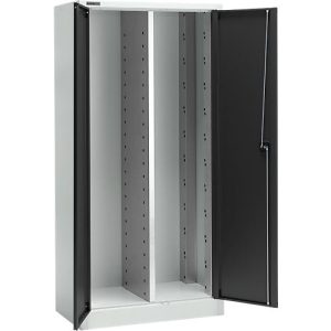 Schäfer Shop Select Materialschrank MS 2509, mit Mittelwand, Leergehäuse, B 950 x T 500 x H 1935 mm, Feinblech, lichtgrau/anthrazitgrau Schäfer Shop Select Materialschrank MS 2509, mit Mittelwand, Leergehäuse, B 950 x T 500 x H 1935 mm, Feinblech, lichtgrau/anthrazitgrau