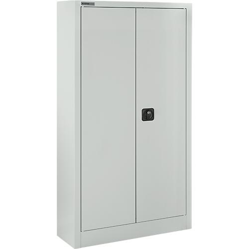 Schäfer Shop Select Materialschrank MSI 16408 , B 800 x T 400 x H 1535 mm, 3 Böden, Stahl, lichtgrau RAL 7035
