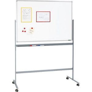 Schäfer Shop Select Mobiles Whiteboard, um 360° drehbare Tafel, weiß lackiert, Ablageschale, 4 Lenkrollen, B 1200 x H 900 mm Schäfer Shop Select Mobiles Whiteboard, um 360° drehbare Tafel, weiß lackiert, Ablageschale, 4 Lenkrollen, B 1200 x H 900 mm