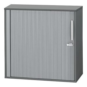 Schäfer Shop Select Querrollladenschrank SET UP, abschließbar, 2 Ordnerhöhen, B 800 x T 420 x H 788 mm, graphit