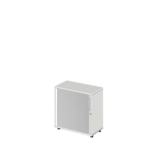 Schäfer Shop Select Querrollladenschrank Start Off, 2 OH, abschließbar, B 800 x T 420 x H 788 mm, Holz, lichtgrau