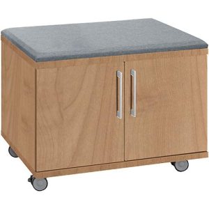 Schäfer Shop Select Rollschrank, mit Sitzfunktion, B 800 x T 450 x H 590 mm, Kirsche Romana-Dekor Schäfer Shop Select Rollschrank, mit Sitzfunktion, B 800 x T 450 x H 590 mm, Kirsche Romana-Dekor