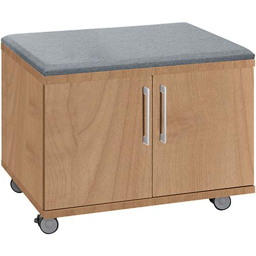 Schäfer Shop Select Rollschrank, mit Sitzfunktion, B 800 x T 450 x H 590 mm, Kirsche Romana-Dekor