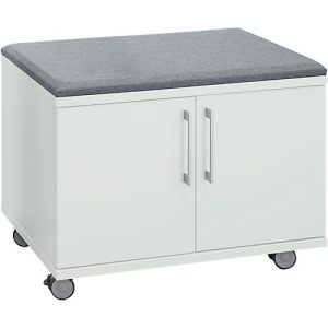 Schäfer Shop Select Rollschrank, mit Sitzfunktion, B 800 x T 450 x H 590 mm, lichtgrau Schäfer Shop Select Rollschrank, mit Sitzfunktion, B 800 x T 450 x H 590 mm, lichtgrau