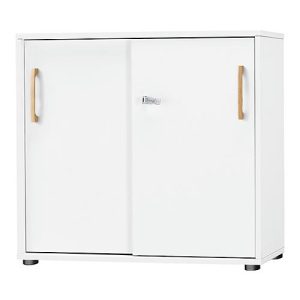 Schäfer Shop Select Schiebetürenschrank Start Off Wood, 2 OH, abschließbar, Holz, B 800 x T 420 x H 788 mm, weiß Schäfer Shop Select Schiebetürenschrank Start Off Wood, 2 OH, abschließbar, Holz, B 800 x T 420 x H 788 mm, weiß