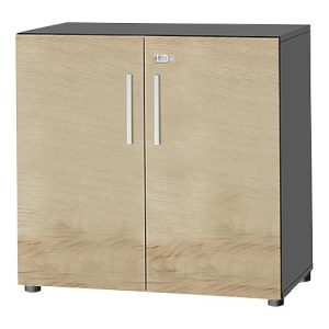 Schäfer Shop Select Schrank SET UP, 2 OH, abschließbar, B 800 x T 420 x H 788 mm, graphit/Wildeiche Schäfer Shop Select Schrank SET UP, 2 OH, abschließbar, B 800 x T 420 x H 788 mm, graphit/Wildeiche