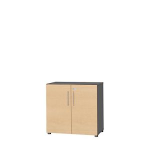 Schäfer Shop Select Schrank Start Off, 2 OH, abschließbar, B 800 x T 420 x H 788 mm, Holz, graphit/ahorn Schäfer Shop Select Schrank Start Off, 2 OH, abschließbar, B 800 x T 420 x H 788 mm, Holz, graphit/ahorn