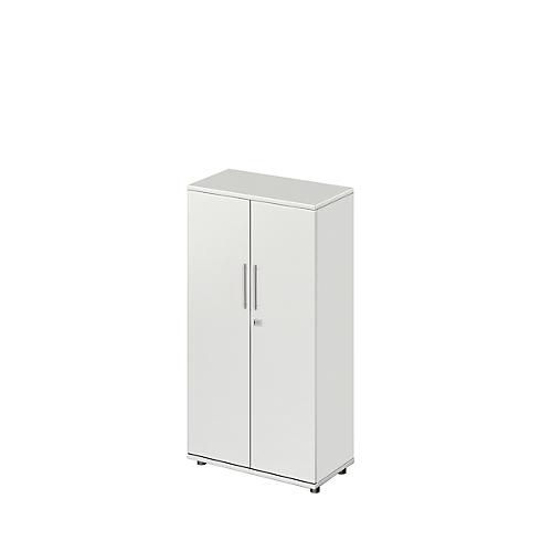 Schäfer Shop Select Schrank Start Off, 4 OH, abschließbar, B 800 x T 420 x H 1514 mm, Holz, lichtgrau/lichtgrau