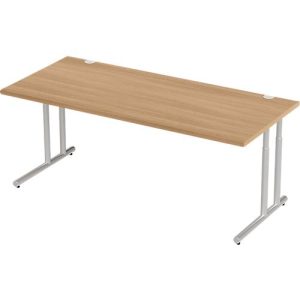 Schäfer Shop Select Schreibtisch COMBITEC, Rechteck, C-Fuß, B 2000 x T 1000 x H 677-817 mm, Kirsche Romana/weißaluminium Schäfer Shop Select Schreibtisch COMBITEC, Rechteck, C-Fuß, B 2000 x T 1000 x H 677-817 mm, Kirsche Romana/weißaluminium