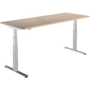Schäfer Shop Select Schreibtisch DRIVE UP 2, elektrisch höhenverstellbar, Rechteck, T-Fuß, B 1800 x T 800 x H 630-1290 mm, Eiche/weißalu Schäfer Shop Select Schreibtisch DRIVE UP 2, elektrisch höhenverstellbar, Rechteck, T-Fuß, B 1800 x T 800 x H 630-1290 mm, Eiche/weißalu