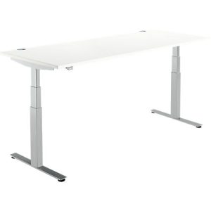 Schäfer Shop Select Schreibtisch DRIVE UP 2, elektrisch höhenverstellbar, Rechteck, T-Fuß, B 1800 x T 800 x H 630-1290 mm, weiß/weißaluminium Schäfer Shop Select Schreibtisch DRIVE UP 2, elektrisch höhenverstellbar, Rechteck, T-Fuß, B 1800 x T 800 x H 630-1290 mm, weiß/weißaluminium