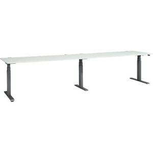 Schäfer Shop Select Schreibtisch ERGO-T 2.0 Big, elektr. höhenverstellbar, Rechteck, T-Fuß, B 3600 x T 800 x H 640-1300 mm, lichtgrau/anthrazit Schäfer Shop Select Schreibtisch ERGO-T 2.0 Big, elektr. höhenverstellbar, Rechteck, T-Fuß, B 3600 x T 800 x H 640-1300 mm, lichtgrau/anthrazit