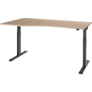 Schäfer Shop Select Schreibtisch ERGO-T 2.0, elektr. höhenverstellbar, Freiform Ansatz links, T-Fuß, B 1800 x H 715-1205 mm, Eiche-Dekor/anthrazit Schäfer Shop Select Schreibtisch ERGO-T 2.0, elektr. höhenverstellbar, Freiform Ansatz links, T-Fuß, B 1800 x H 715-1205 mm, Eiche-Dekor/anthrazit
