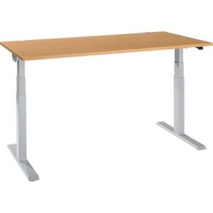 Schäfer Shop Select Schreibtisch ERGO-T 2.0, elektrisch höhenverstellbar, Rechteck, T-Fuß, B 1600 x T 800 x H 640-1300 mm, Buche/weißalu Schäfer Shop Select Schreibtisch ERGO-T 2.0, elektrisch höhenverstellbar, Rechteck, T-Fuß, B 1600 x T 800 x H 640-1300 mm, Buche/weißalu
