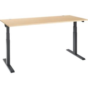 Schäfer Shop Select Schreibtisch ERGO-T 2.0, elektrisch höhenverstellbar, Rechteck, T-Fuß, B 1800 x T 800 x H 640-1300 mm, Ahorn/anthrazit Schäfer Shop Select Schreibtisch ERGO-T 2.0, elektrisch höhenverstellbar, Rechteck, T-Fuß, B 1800 x T 800 x H 640-1300 mm, Ahorn/anthrazit