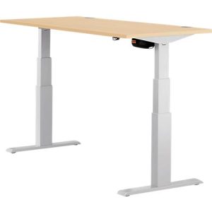 Schäfer Shop Select Schreibtisch ERGO-T, elektrisch höhenverstellbar, Rechteck, T-Fuß, B 1200 x T 800 x H 640-1300 mm, Ahorn/weißaluminium Schäfer Shop Select Schreibtisch ERGO-T, elektrisch höhenverstellbar, Rechteck, T-Fuß, B 1200 x T 800 x H 640-1300 mm, Ahorn/weißaluminium