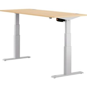 Schäfer Shop Select Schreibtisch ERGO-T, elektrisch höhenverstellbar, Rechteck, T-Fuß, B 1600 x T 800 x H 640-1300 mm, Ahorn/weißaluminium Schäfer Shop Select Schreibtisch ERGO-T, elektrisch höhenverstellbar, Rechteck, T-Fuß, B 1600 x T 800 x H 640-1300 mm, Ahorn/weißaluminium