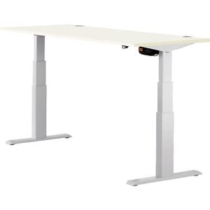 Schäfer Shop Select Schreibtisch ERGO-T, elektrisch höhenverstellbar, Rechteck, T-Fuß, B 1800 x T 800 x H 640-1300 mm, weiß/weißaluminium Schäfer Shop Select Schreibtisch ERGO-T, elektrisch höhenverstellbar, Rechteck, T-Fuß, B 1800 x T 800 x H 640-1300 mm, weiß/weißaluminium