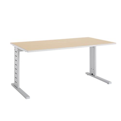 Schäfer Shop Select Schreibtisch Moxxo IQ, Rechteck, C-Fuß, B 1800 x T 800 x H 735 mm, Ahorn-Dekor