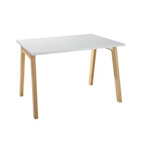 Schäfer Shop Select Schreibtisch Start Off Wood, Rechteck, A-Fuß, B 1200 x T 800 x H 735 mm, lichtgrau/Holzoptik Schäfer Shop Select Schreibtisch Start Off Wood, Rechteck, A-Fuß, B 1200 x T 800 x H 735 mm, lichtgrau/Holzoptik