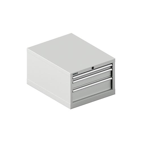 Schäfer Shop Select Schubladenschrank 27-36, 3 Schübe, bis 75 kg, B 564 x T 725 x H 400 mm, lichtgrau/lichtgrau