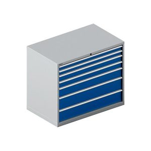 Schäfer Shop Select Schubladenschrank 64-36, 7 Schübe, bis 75 kg, B 1193 x T 725 x H 1000 mm, weißalu/enzianblau Schäfer Shop Select Schubladenschrank 64-36, 7 Schübe, bis 75 kg, B 1193 x T 725 x H 1000 mm, weißalu/enzianblau