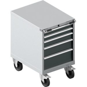 Schäfer Shop Select Schubladenschrank mit Rollen WSK 36-27, 5 Schübe, bis 75 kg, B 717 x T 572 x H 920 mm, weißaluminium/anthrazitgrau Schäfer Shop Select Schubladenschrank mit Rollen WSK 36-27, 5 Schübe, bis 75 kg, B 717 x T 572 x H 920 mm, weißaluminium/anthrazitgrau