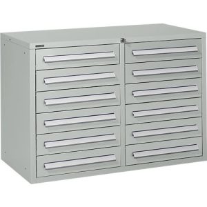 Schäfer Shop Select Schubladenschrank SF 120, 12 Schübe mit Etikettenschildern, abschließbar, B 1055 x T 500 x H 723 mm, lichtgrau RAL 7035/lichtgrau RAL 7035 Schäfer Shop Select Schubladenschrank SF 120, 12 Schübe mit Etikettenschildern, abschließbar, B 1055 x T 500 x H 723 mm, lichtgrau RAL 7035/lichtgrau RAL 7035