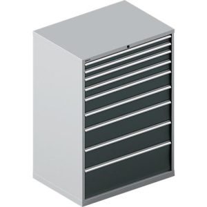 Schäfer Shop Select Schubladenschrank WSK 54-36, Stahl, 9 Schübe, bis 200 kg, B 1023 x T 725 x H 1450 mm, weissaluminium/anthrazitgrau Schäfer Shop Select Schubladenschrank WSK 54-36, Stahl, 9 Schübe, bis 200 kg, B 1023 x T 725 x H 1450 mm, weissaluminium/anthrazitgrau