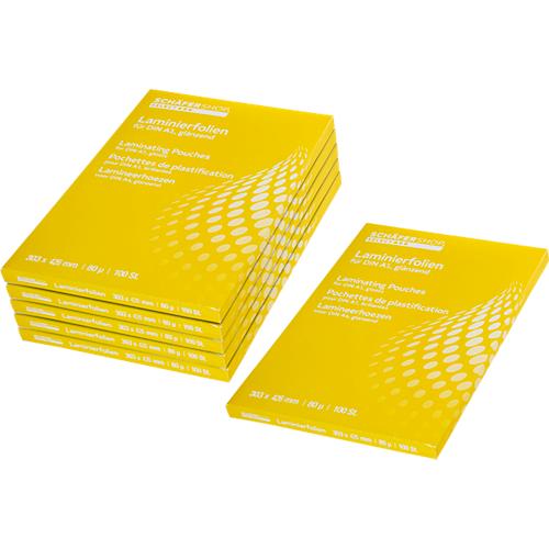 Schäfer Shop Select Sparset Laminierfolien, 216x303 mm für DIN A4, 80 mic, 500 Stück + 100 Stück GRATIS