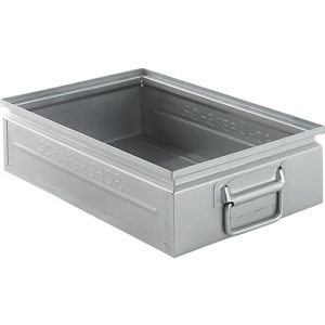 Schäfer Shop Select Stapelbox, 16 l, 100 kg, L 478 x B 307 x H 120 mm, Stahl, galvanisch verzinkt Schäfer Shop Select Stapelbox, 16 l, 100 kg, L 478 x B 307 x H 120 mm, Stahl, galvanisch verzinkt