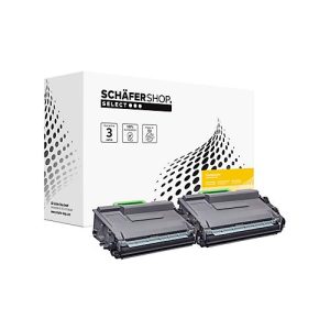 Schäfer Shop Select Toner, ersetzt Brother TN-2320 (TN2320), Doppelpack, schwarz
