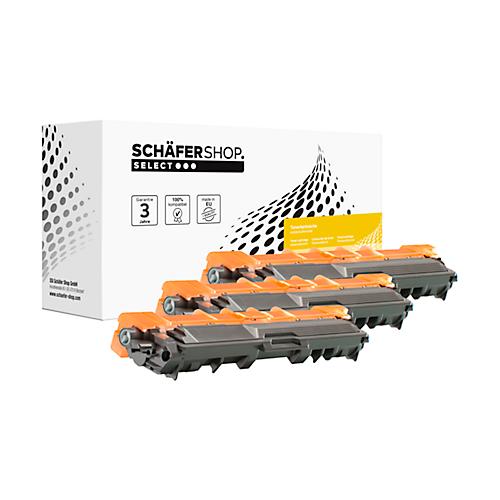 Schäfer Shop Select Toner, ersetzt Brother TN-246C, TN-246M, TN-246Y (TN246C, TN246M, TN246Y), Multipack, cyan, magenta, gelb