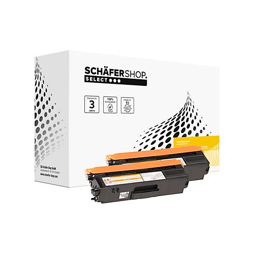 Schäfer Shop Select Toner, ersetzt Brother TN-325BK (TN325BK), Doppelpack, schwarz