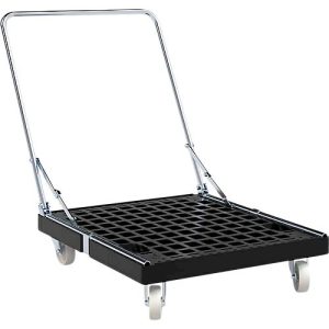 Schäfer Shop Select Transportroller BASICline, bis 500 kg, klappbarer Schiebebügel, L 815 x B 724 x H 192 mm, Recycling-HDPE, schwarz Schäfer Shop Select Transportroller BASICline, bis 500 kg, klappbarer Schiebebügel, L 815 x B 724 x H 192 mm, Recycling-HDPE, schwarz