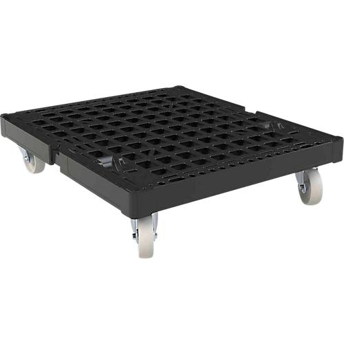 Schäfer Shop Select Transportroller BASICline, bis 500 kg, ohne Schiebebügel, L 815 x B 724 x H 192 mm, Recycling-HDPE, schwarz